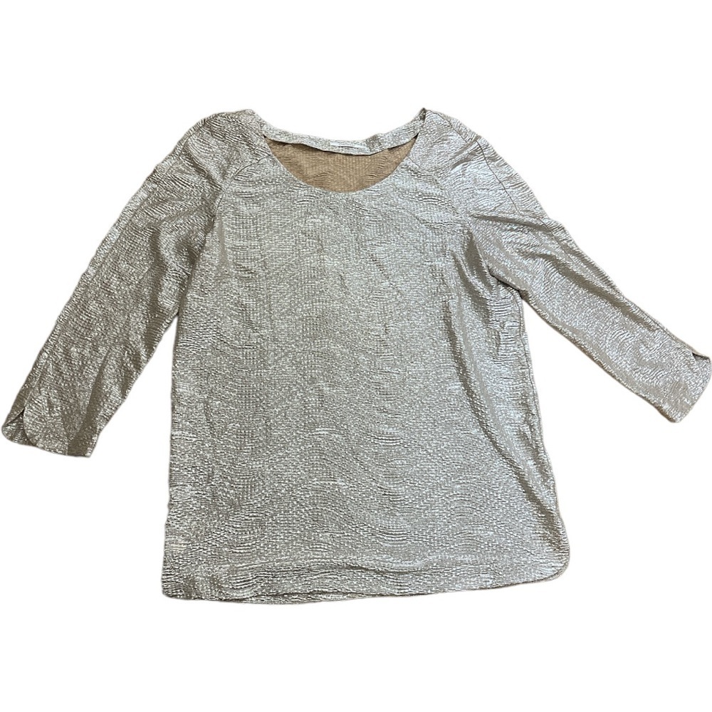 Elegant Silver Women's Top